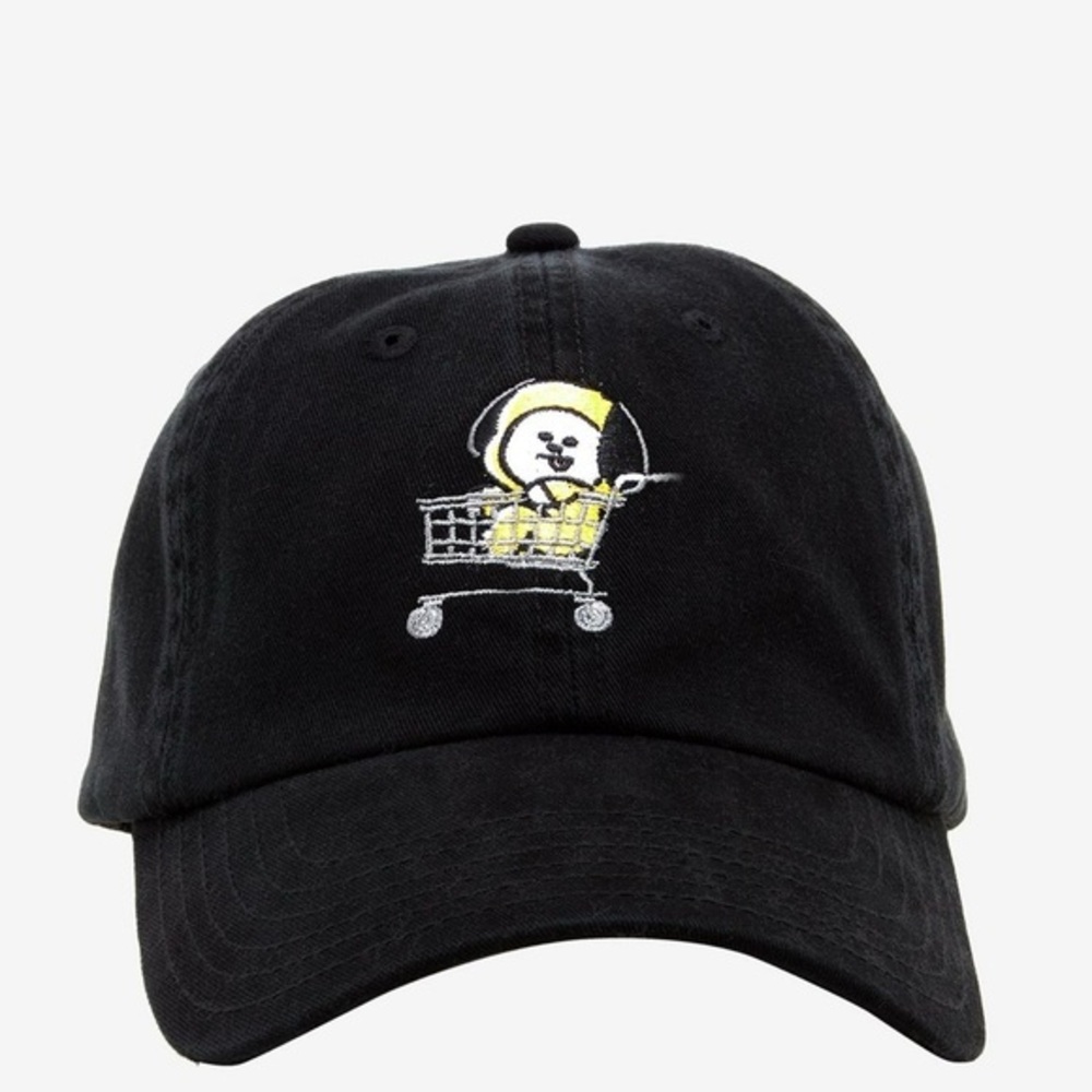 BT21 Chimmy Dad Hat Black Unisex BTS Jimin Official Merch Strapback Cap Hat